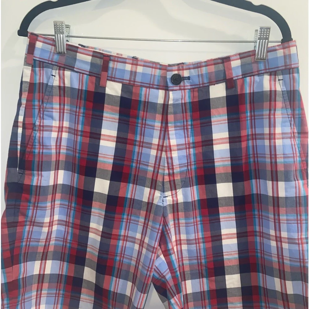 Brooks Brothers Men’s Red Blue Plaid Shorts | W34 | 9” Inseam - Picture 3 of 13